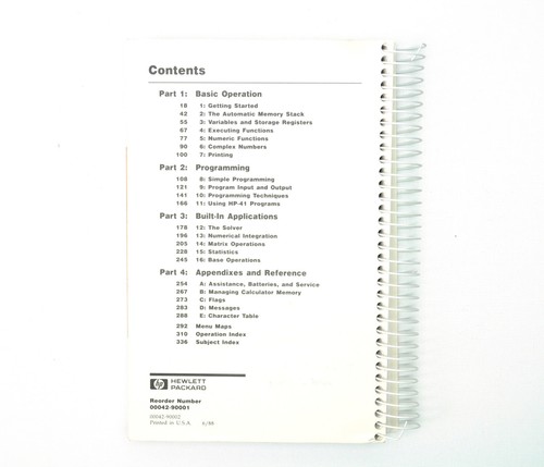 Rare HP 42S Hewlett-Packard RPN Scientific Calculator w/ Box, Cover, and Manual - Picture 11 of 14