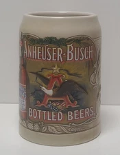 Vintage Anhueser-Bush Budweiser Collector Series 1991 Bottled Beer Stein Bar Den