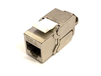 RJ45 Keystone SLIM Modul Jack Buchse Cat.6a 500Mhz vollgeschirmt WERKZEUGLOS