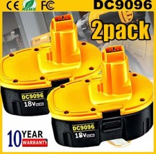 2 PACK 18V For Dewalt 18 VOLT DC9096 DC9098 Ni-MH Battery DC9099 NEW Replacement