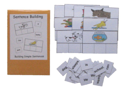 Teacher Made Literacy Center Educational Resource Game Sentence Building
