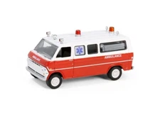 1970 Ford Club Wagon Ambulance - Airplane! 1:64 Scale Model - Greenlight 62030B