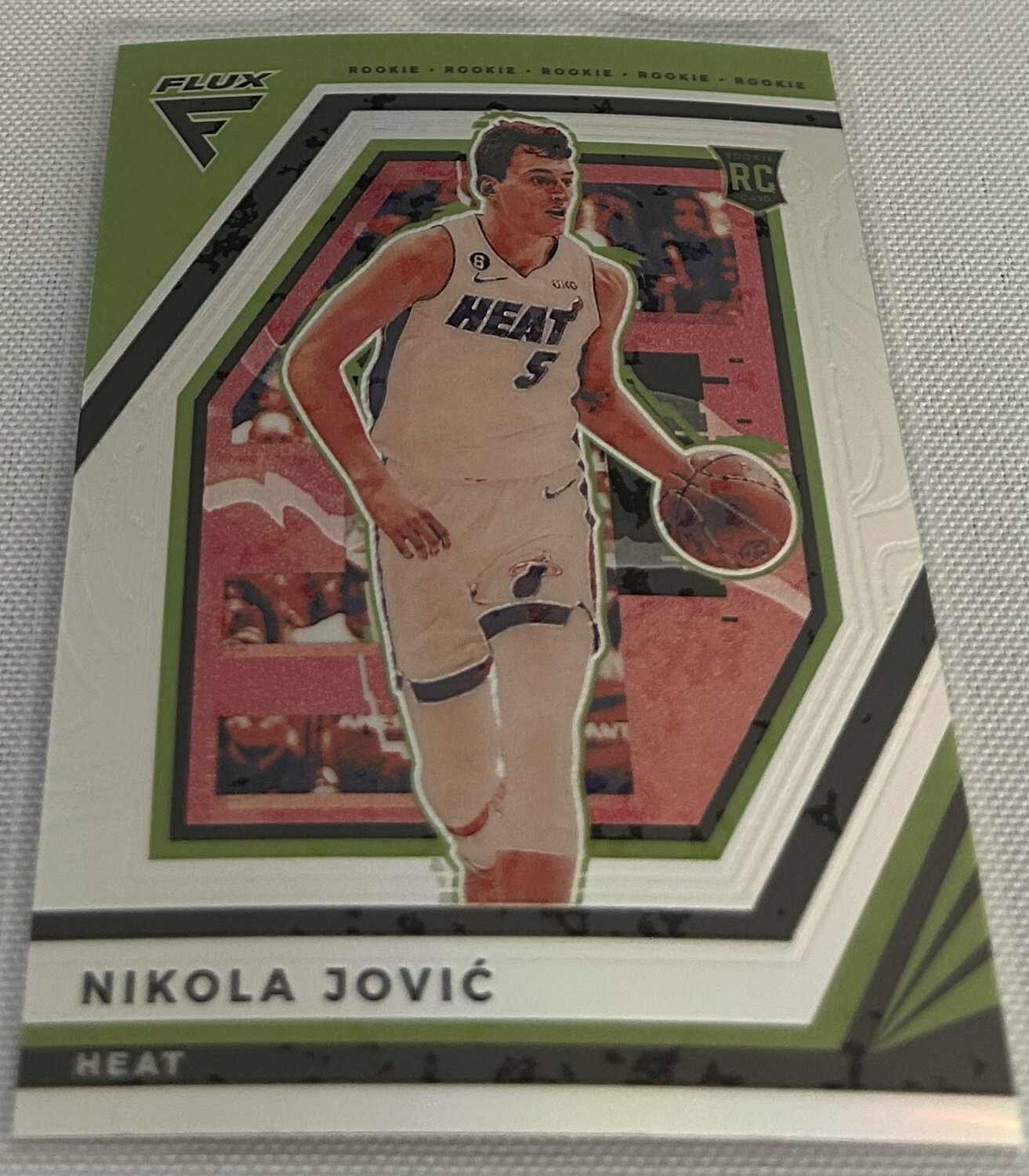 2022-23 Panini Flux Basketball Nikola Jovic Miami Heat Silver Prizm Rookie #216