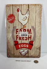 FARM FRESH EGGS Aluminum Wall Hanging Sign 