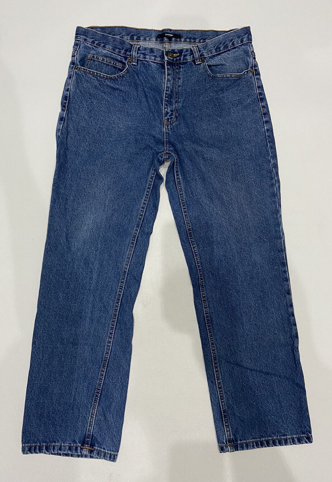 全国一律送料無料 Mens GEORGE Blue Denim Straight 通販 Fit Size L29” Jeans W34” M