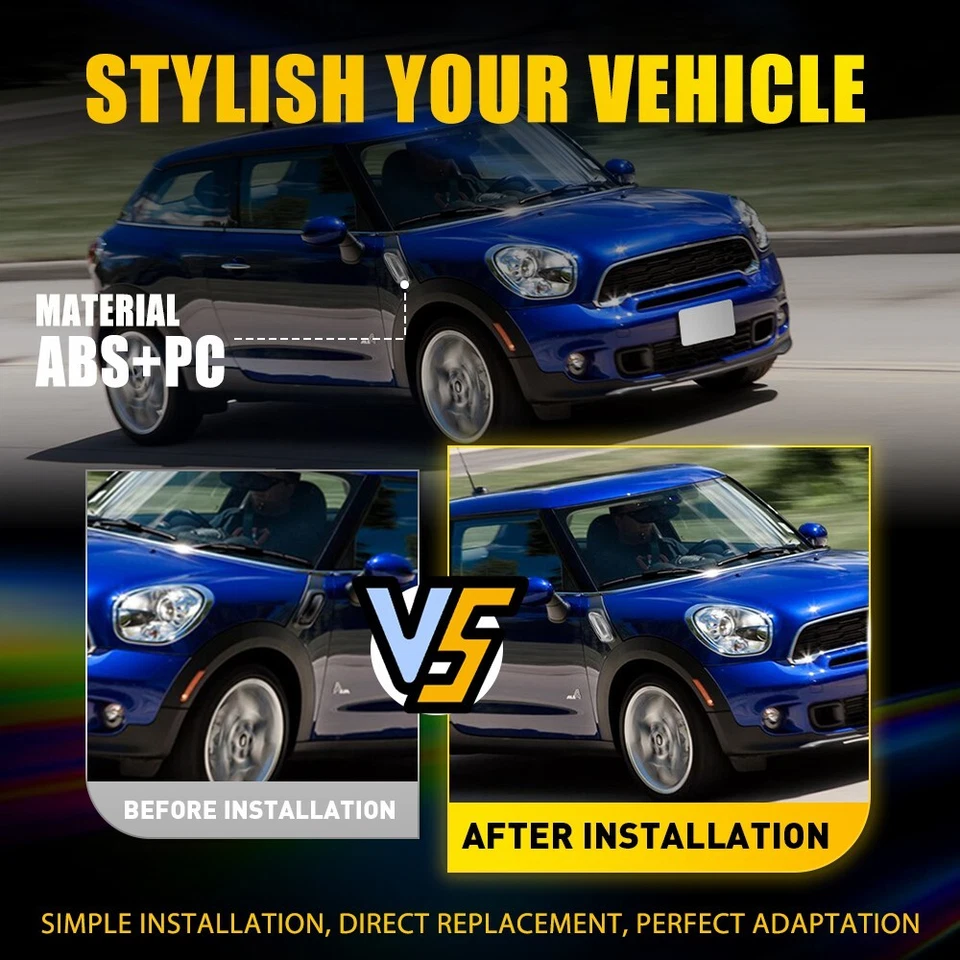 Luz de señal de giro LED transparente Len para Mini Cooper Countryman R61 R60 A Foto 4 de 4