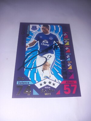 Trading Card Signed Idrissa Gana FC Everton NEW 