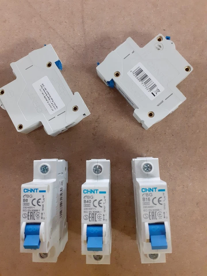 Chint EBG range MCB - Single Pole Type B Curve- 6A, 10A, 16A, 20A, 25A, 32A, 40A