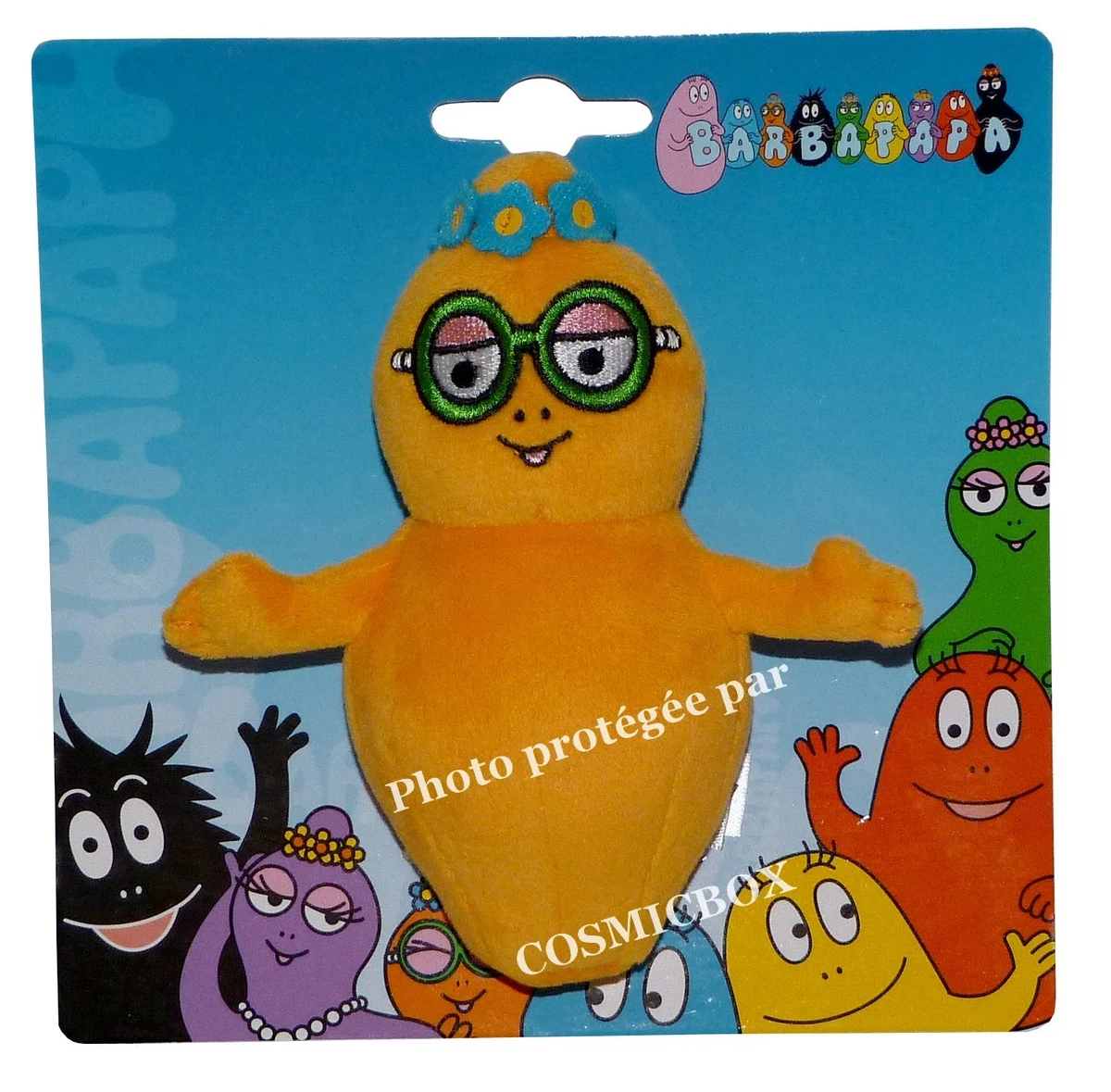 BARBAPAPA peluche BARBOTINE Barbabébé fille orange lunettes figurine Jemini  NEUF