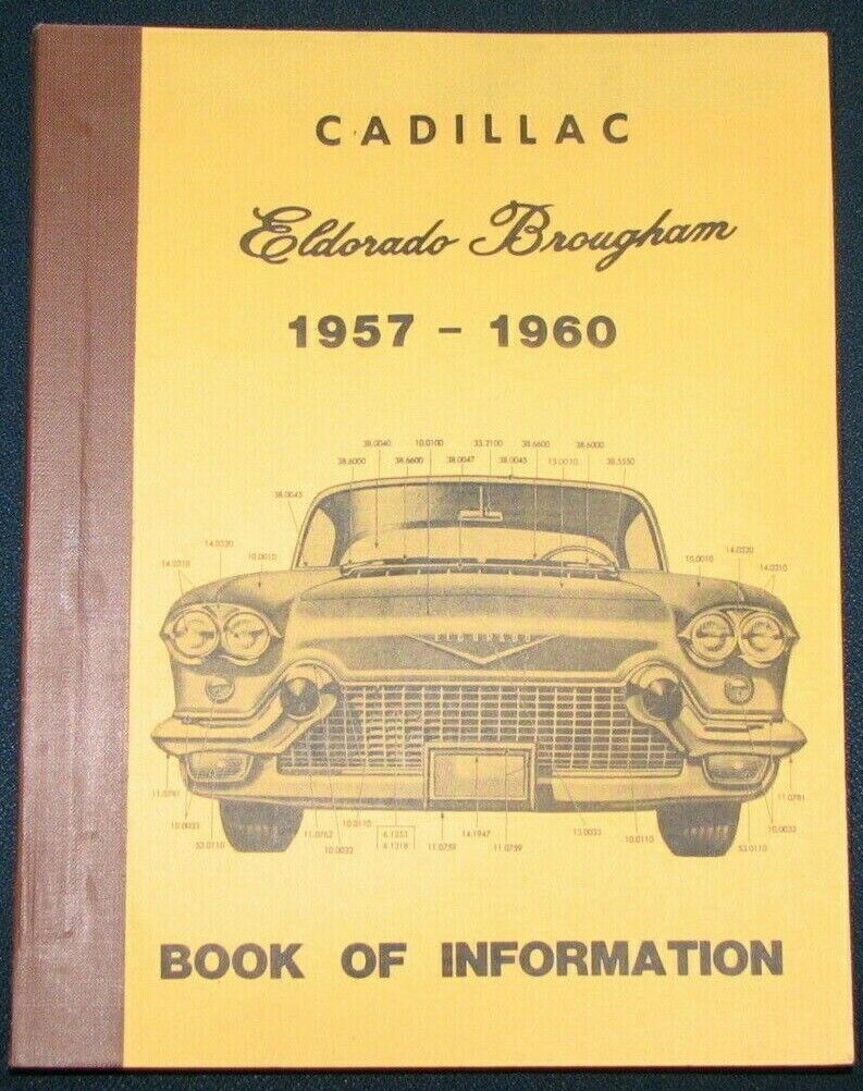 NEW Book of Information 1957-1960 Cadillac Eldorado Brougham Shop