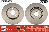 2X Bremsscheibe TRW Single DF4866S FüR A4 A5 Audi B8 8K5 8TA F53 F5A 8K2 B9 8W2