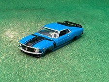 ORIGINAL AUTO WORLD T-JET, '70 FORD MUSTANG BOSS 302 BODY, BLUE/BLACK, NEW