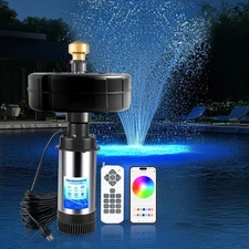 Foxlux RGB Fountain Aerator 1HP ,100ft , Light 3 in 1 Control, AC120V,1PCS/PACK