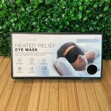 Brookstone Hot  Cold Therapy Heated Eye Mask for Stress Relief Sandalwood Scent