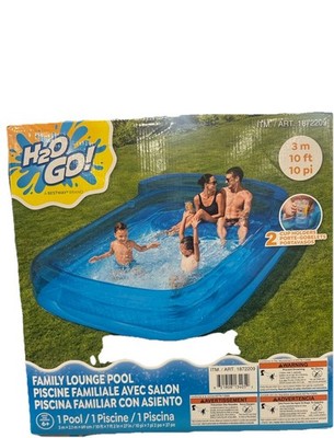Bestway H2OGO! Family Lounge 10ft x 7ft Inflatable Pool Seat, Cup Holders