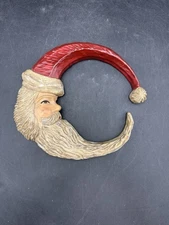 Vintage House Of Lloyd Old Christmas Santa Half Moon Around The World Wall Decor