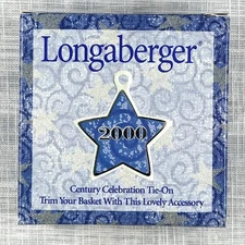 Longaberger Century Celebration Basket Tie-On - New