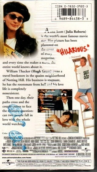 Notting Hill (VHS, 19990 (Julia Roberts, Hugh Grant) NEW, sealed - Image 2 of 3