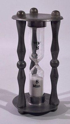 Alte Zinn Sanduhr Art Deco Stundenglas Vintage Hourglass Sandtimer HL10