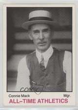 1983 All-Time Philadelphia/Kansas City Athletics White Back Connie Mack HOF 0a1