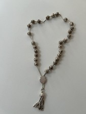 925 Vintage Sterling Silver Komboloi Greek Worry 27 Prayer Beads Bracelet 45g