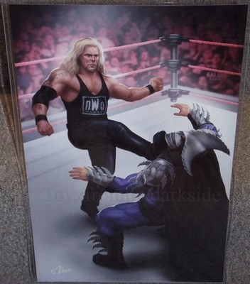 Kevin Nash vs Super Shredder Glossy Art Print 11 x 17 In Hard Plastic Sleeve