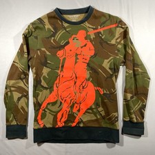 Polo Sport Ralph Lauren Sudadera Para Hombres Pequeña Camuflada Cuello Redondo Big Pony Militar