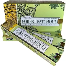 Deepika Pure Patchouli Incense Stick Solid Natural Fragrance Agarbatti 12X15gm