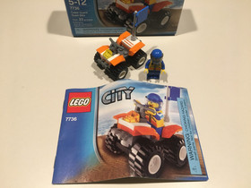 2008 Lego City 7736 Coast Guard Quad Bike Complete Box and Instructions