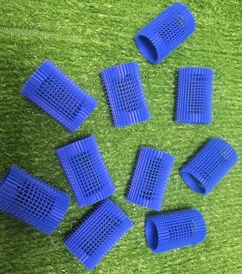 STÖHR 10 HAFTWICKLER 45mm blau ca. 6cm lang Lockenwickler Kunststoff NEUWARE Versand0€