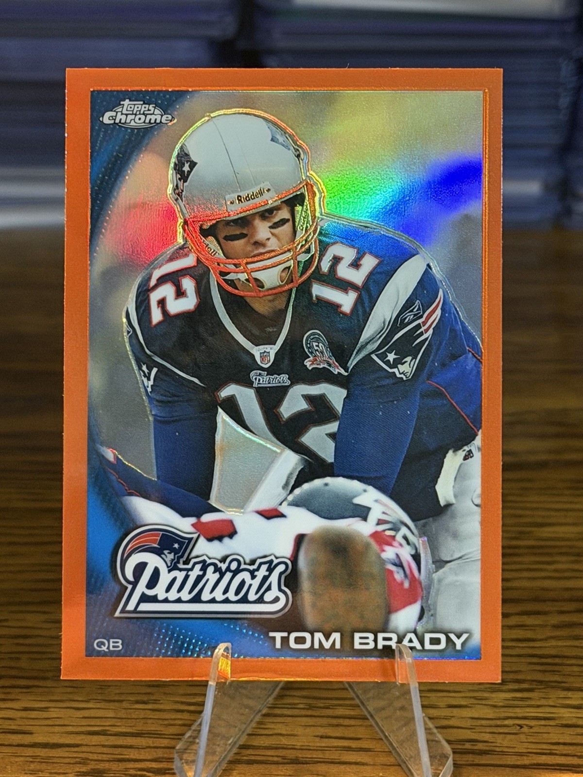 2010 Topps Chrome - Tom Brady #C80 Orange Refractor
