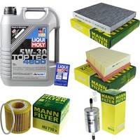 Mann Inspektionspaket 5L Liqui Moly Top Tec 4600 5W-30 FüR VW Fox 1.2 Polo Skoda