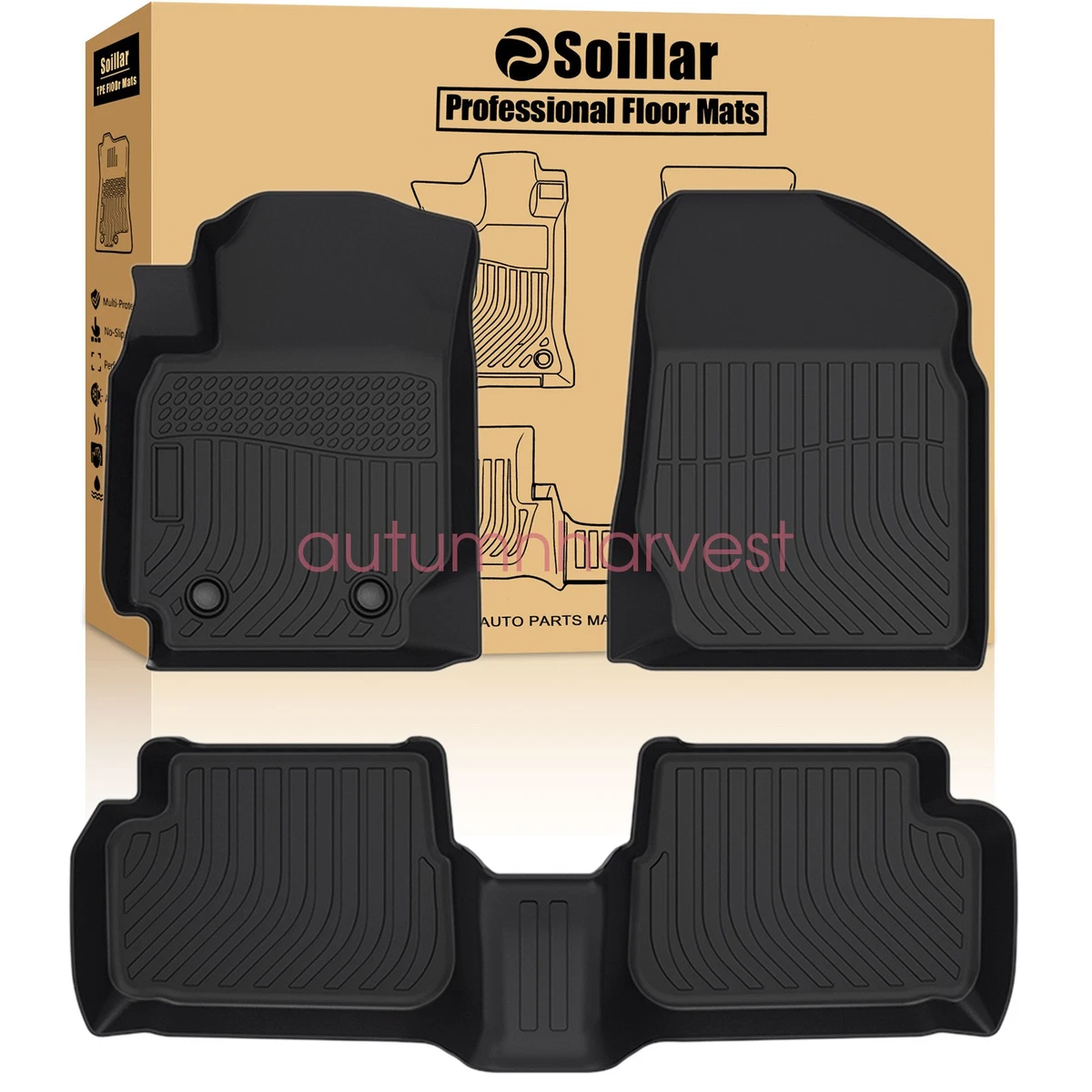 Tappetini auto grigi per: Toyota Corolla E14 / E15 berlina (2007-2012