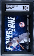 2022 Topps Stadium Club PZ-8 Aaron Judge POWER ZONE SGC 10 GEM MINT