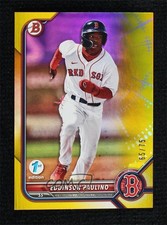 2022 Bowman Draft 1st Edition Yellow Foil 65/75 Eddinson Paulino #BD-62 0vg0