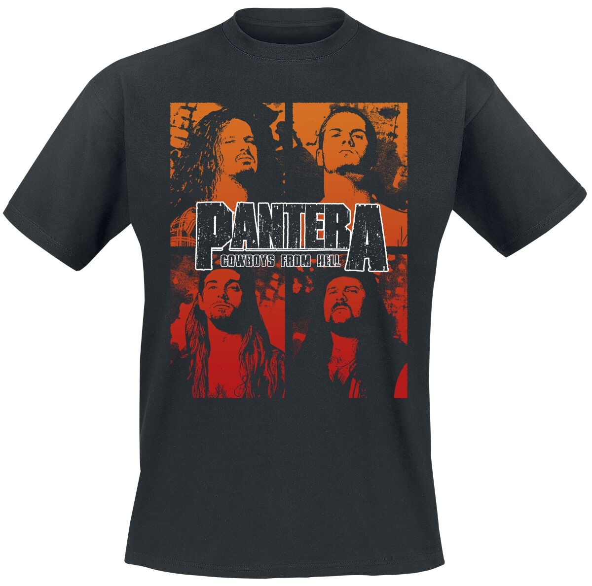 Футболка Pantera Herren CFH Flame Photo schwarz Band-Товары, Группы