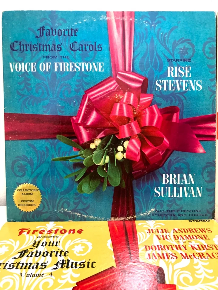 Firestone Christmas Complete Set Vinyl LP Records Volume 1-7 1962-68 Vac Cleaned - Image 4 of 4
