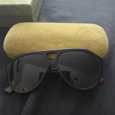 Gucci Aviator Men's Sunglasses Black Frame  Lens Designer with Case