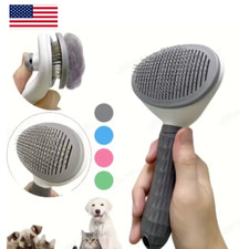 One Click Pet Hair Removal Comb Automatic Slicker Brush for Dogs Cats Groomer