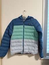 Patagonia Kids Reversible Down Sweater Hoody Puffer Jacket NEW No Tag XXL 16-18