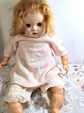 Vintage Horsman Composition Sleepy Eye Doll 21" SWEATER GIRL RUFFLES SOFT BODY