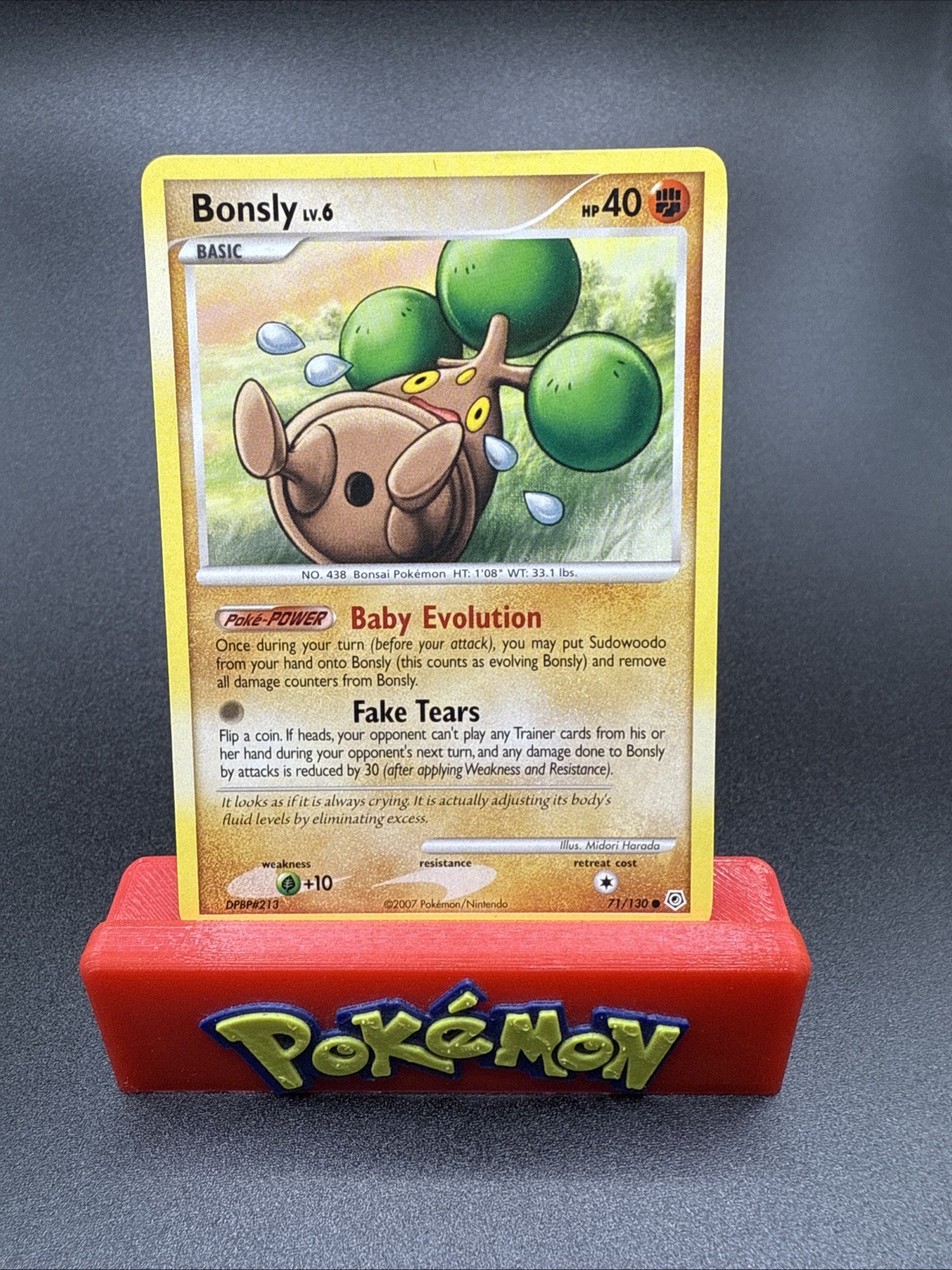 Pokemon Card - Bonsly Diamond and Pearl 71/130 Common Non Holo NM Near Mint TCG
