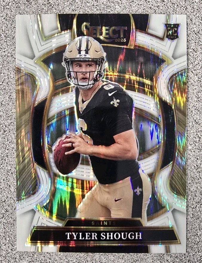 2025 Panini Select - Concourse Tyler Shough #41 White Shock Prizm /799 (RC)