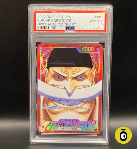 ONE PIECE - EDWARD NEWGATE ALTERNATE ART OP02-001 - Paramount War - JAP - PSA 10