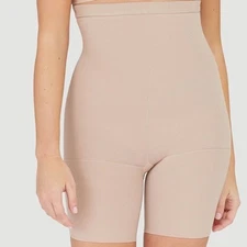 Assets by Sarah Blakely Spanx Nude Hi Waist Mid Thigh Shaper Sz 4 165-240 Lb.