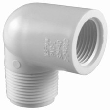 Schedule 40 PVC 90-Degree Street Elbow, White, 3/4 In. - PVC 02307 0800HA