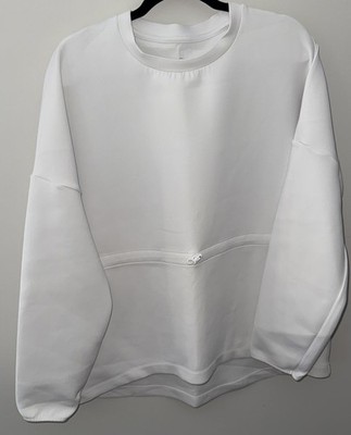 NEW Sweaty Betty Grace Toggle Crewneck Sweatshirt - SB5879 - Light Grey Marl - L