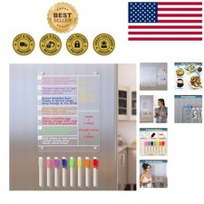 Clear Acrylic Meal Planner Board with 8 Markers - Transform Your Kitchen