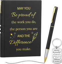 Thank You Gifts A5 Inspirational Gifts Notebook and Pen and Keyring Appreciation