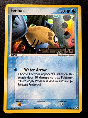 Feebas 50/106 EX Emerald Pokemon Card Reverse Holo Foil Rare HP